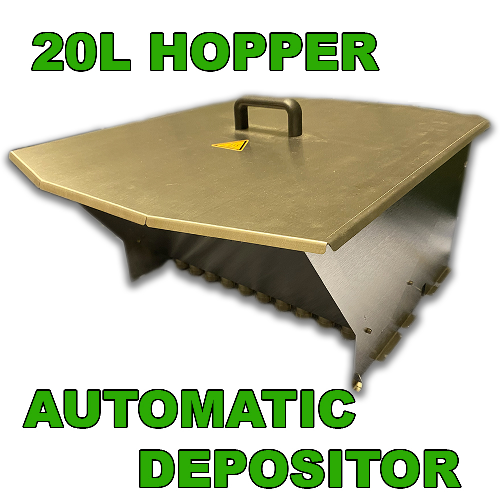 20 litre hopper with lip for automatic depositor